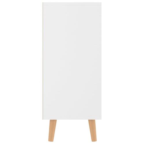Skænk 90x30x72 cm konstrueret træ hvid højglans