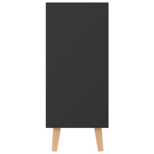 Skænk 90x30x72 cm konstrueret træ sort højglans