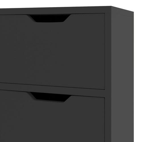 Skænk 90x30x72 cm konstrueret træ sort højglans
