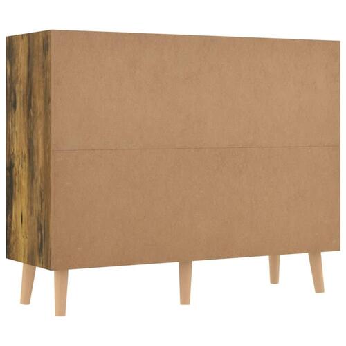 Skænk 90x30x72 cm konstrueret træ røget egetræsfarve