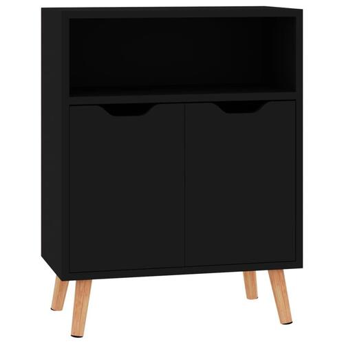 Skænk 60x30x72 cm konstrueret træ sort