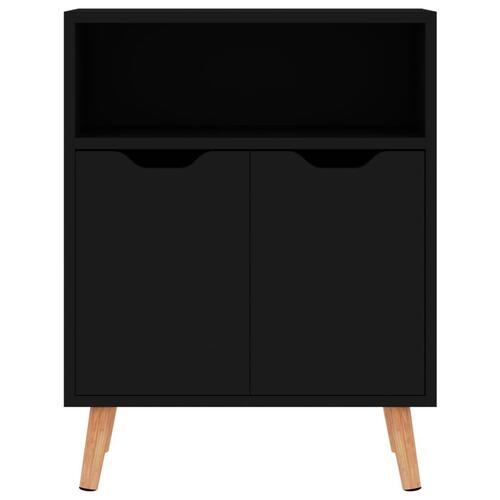 Skænk 60x30x72 cm konstrueret træ sort