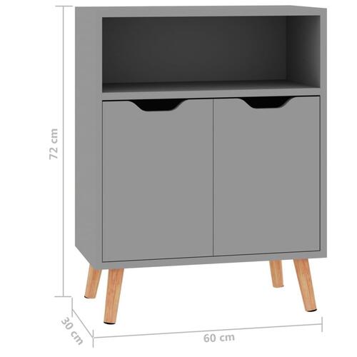 Skænk 60x30x72 cm konstrueret træ grå