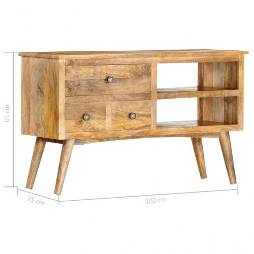 Skænk 102 x 35 x 61 cm massivt mangotræ