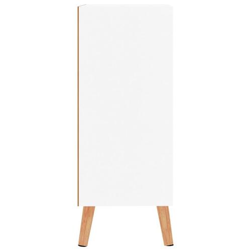 Skænk 60x30x72 cm konstrueret træ hvid og sonoma-eg