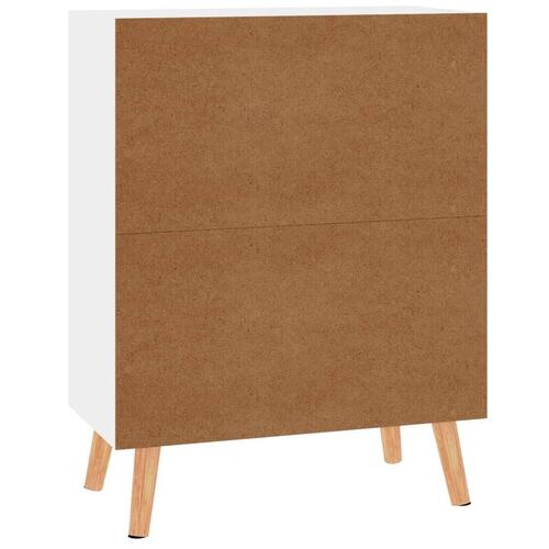 Skænk 60x30x72 cm konstrueret træ hvid og sonoma-eg