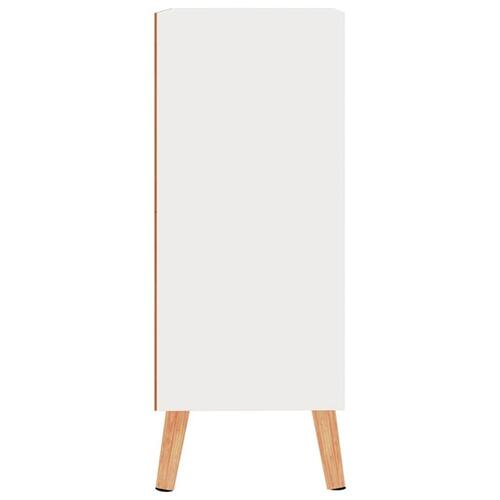 Skænk 60x30x72 cm konstrueret træ hvid højglans