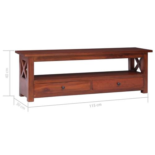 Tv-skab 115x30x40 cm massivt mahognitræ brun