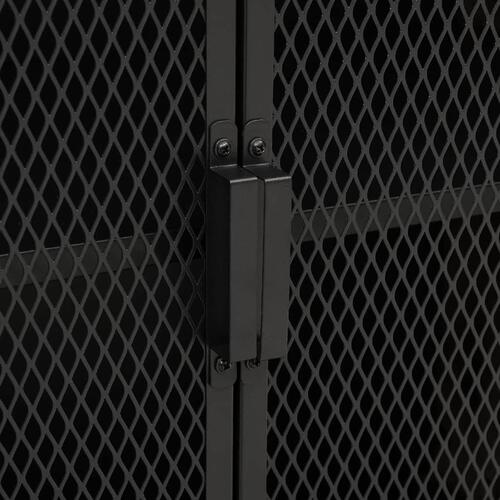 Opbevaringsskab 72x36x82 cm metal og MDF rustikbrun