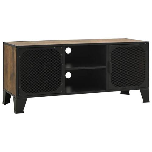 Tv-skab 105x36x47 cm meal og MDF rustikbrun