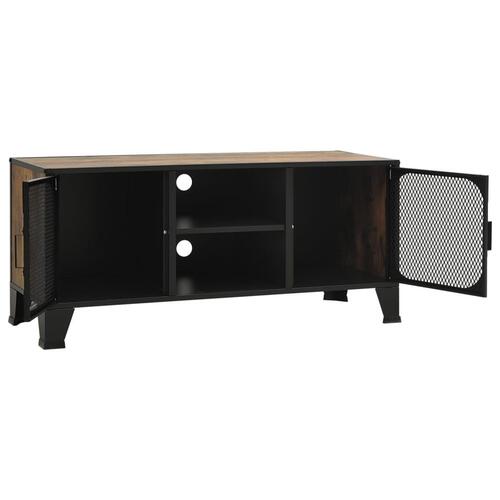 Tv-skab 105x36x47 cm meal og MDF rustikbrun
