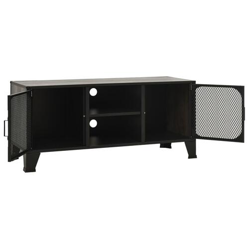 Tv-skab 105x36x47 cm metal og MDF grå