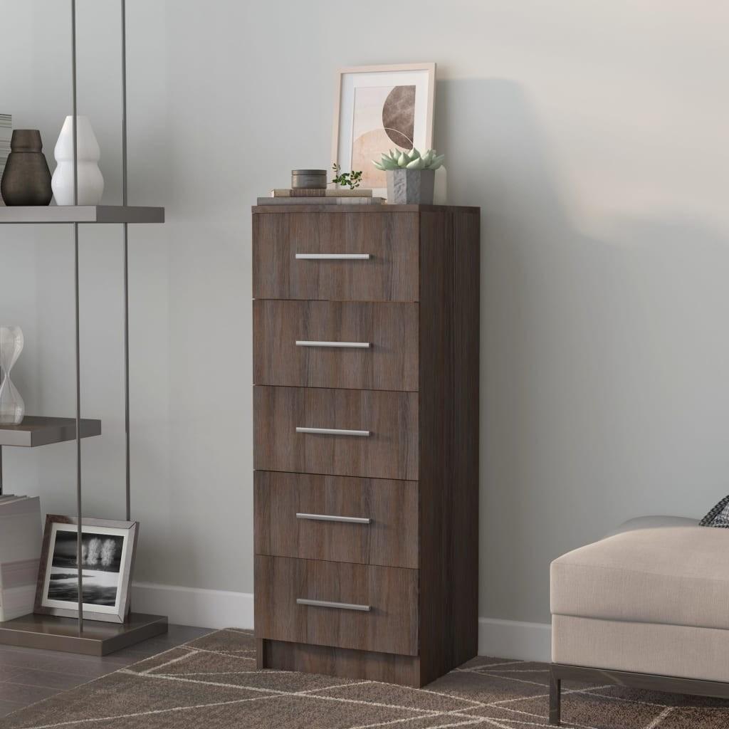 Høj kommode 41x35x106 cm konstrueret træ sonoma-eg
