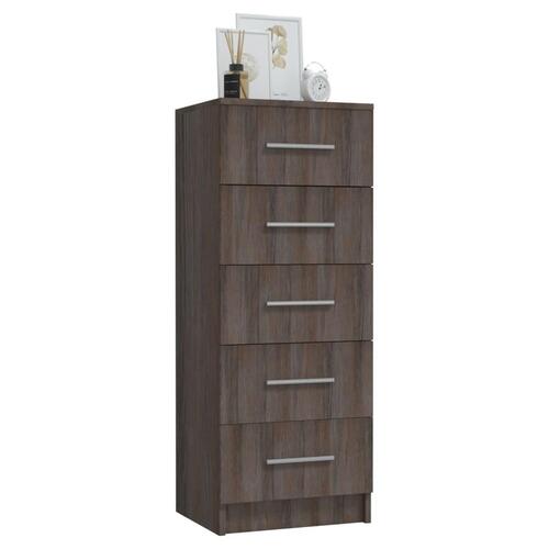 Høj kommode 41x35x106 cm konstrueret træ sonoma-eg