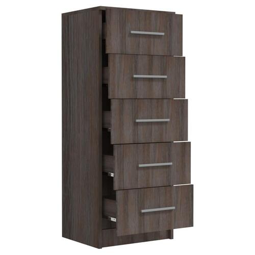 Høj kommode 41x35x106 cm konstrueret træ sonoma-eg