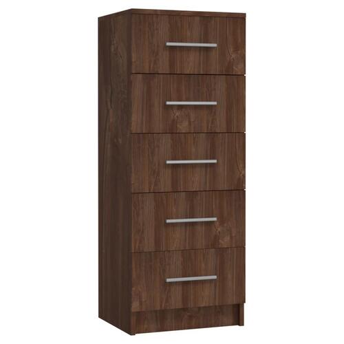 Høj kommode 41x35x106 cm spånplade brun egetræsfarve
