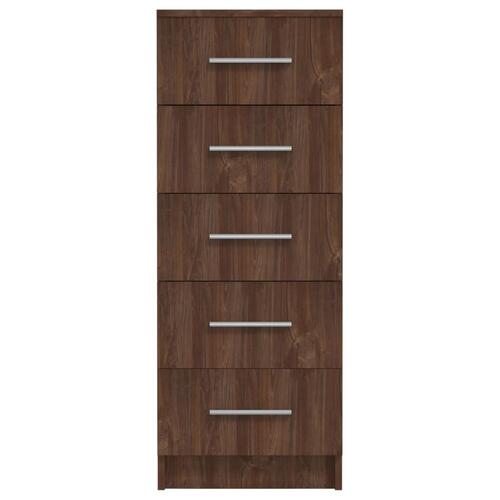 Høj kommode 41x35x106 cm spånplade brun egetræsfarve