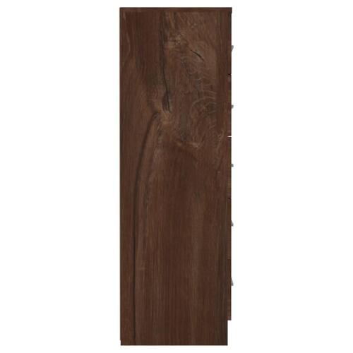 Høj kommode 41x35x106 cm spånplade brun egetræsfarve