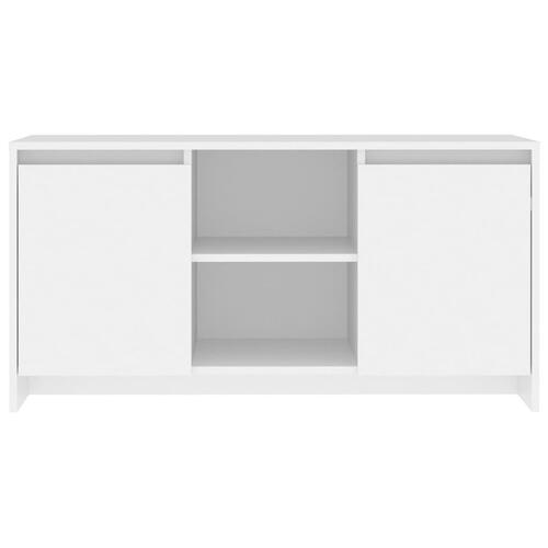 Tv-bord 102x37,5x52,5 cm konstrueret træ hvid