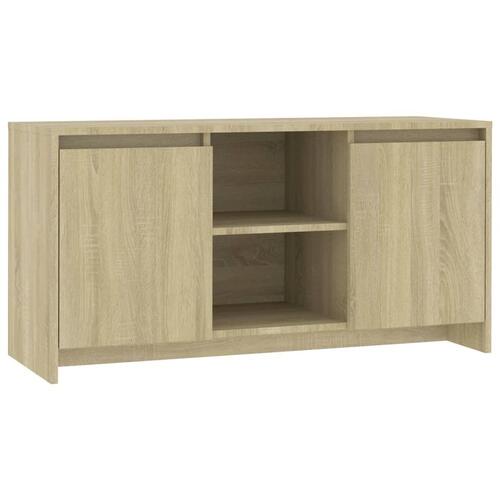 Tv-bord 102x37,5x52,5 cm konstrueret træ sonoma-eg