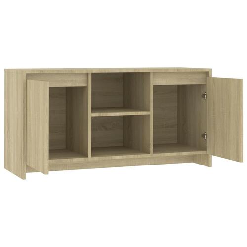 Tv-bord 102x37,5x52,5 cm konstrueret træ sonoma-eg