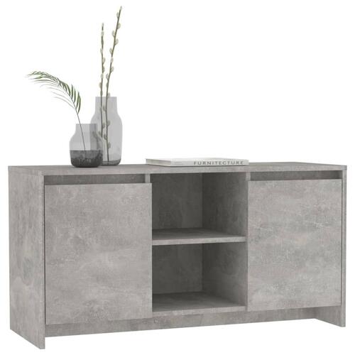 Tv-bord 102x37,5x52,5 cm konstrueret træ betongrå