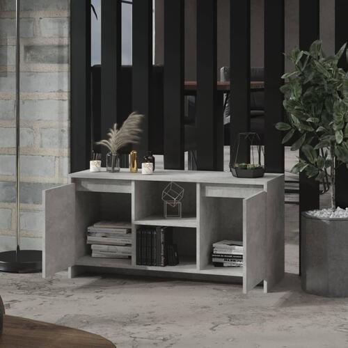 Tv-bord 102x37,5x52,5 cm konstrueret træ betongrå