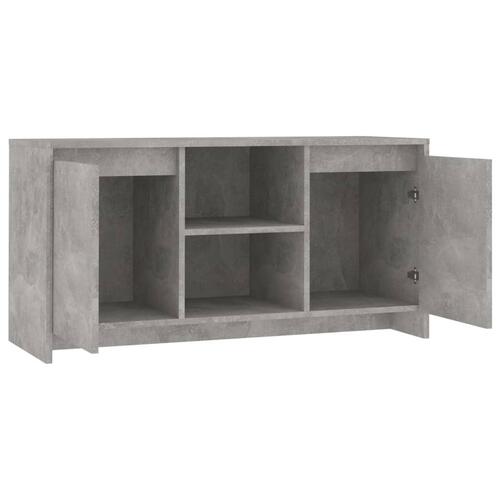 Tv-bord 102x37,5x52,5 cm konstrueret træ betongrå