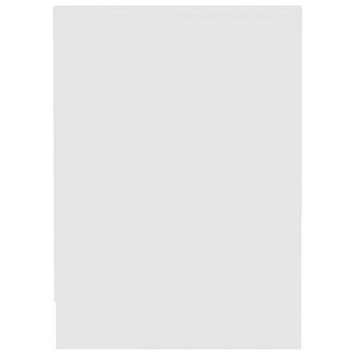 Tv-bord 102x37,5x52,5 cm konstrueret træ hvid højglans