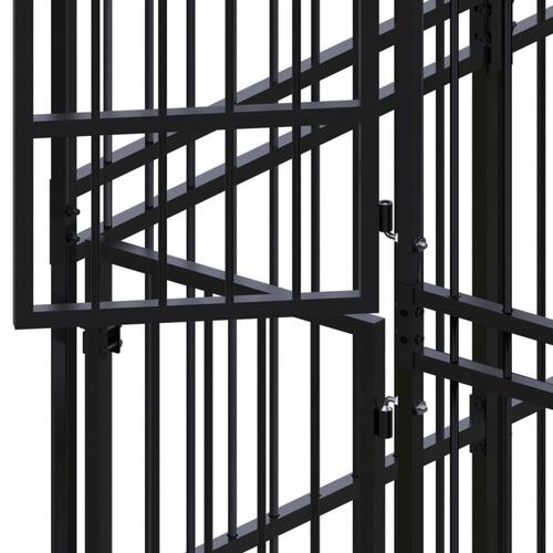 Udendørs hundebur 1,84 m² stål