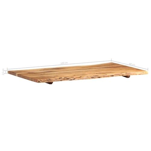 Bordplade 100x(50-60)x2,5 cm massivt akacietræ
