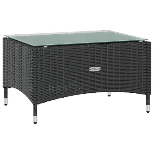 Loungesæt til haven 8 dele med hynder polyrattan sort