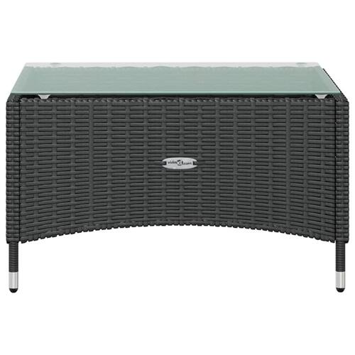 Loungesæt til haven 8 dele med hynder polyrattan sort