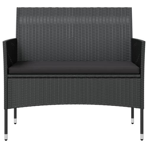 Loungesæt til haven 16 dele med hynder polyrattan sort