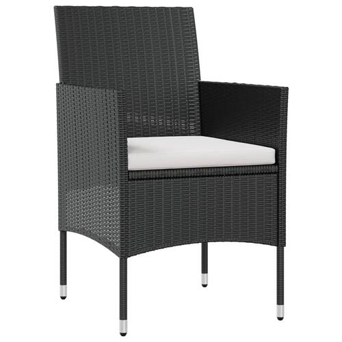 Loungesæt til haven 8 dele med hynder polyrattan sort