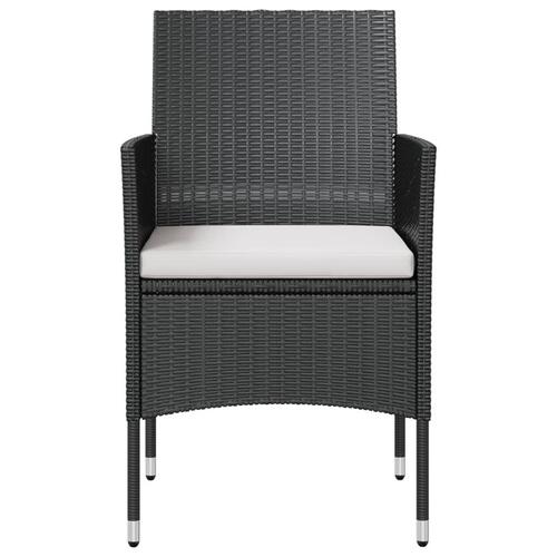 Loungesæt til haven 8 dele med hynder polyrattan sort