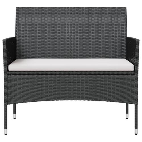 Loungesæt til haven 16 dele med hynder polyrattan sort