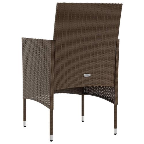 Loungesæt til haven 8 dele med hynder polyrattan brun