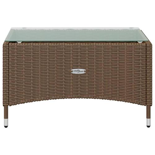 Loungesæt til haven 8 dele med hynder polyrattan brun