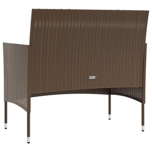 Loungesæt til haven 16 dele med hynder polyrattan brun