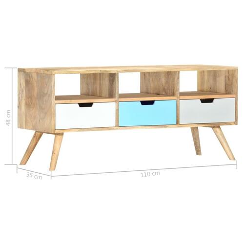 Tv-skab 110 x 35 x 48 cm massivt mangotræ