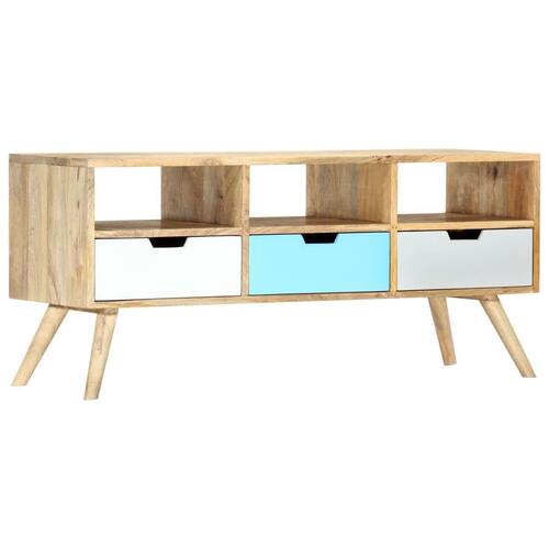 Tv-skab 110 x 35 x 48 cm massivt mangotræ