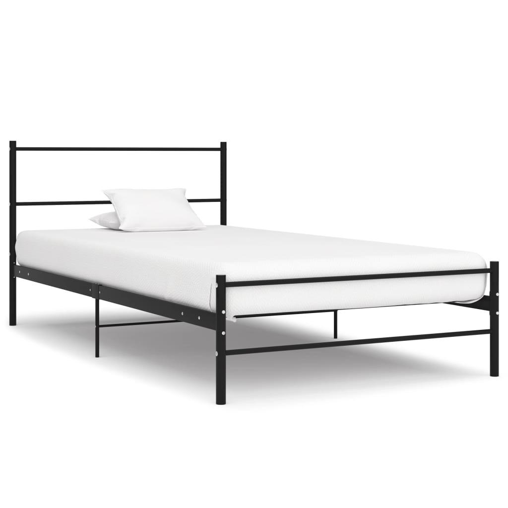 Sengestel 90 x 200 cm metal sort