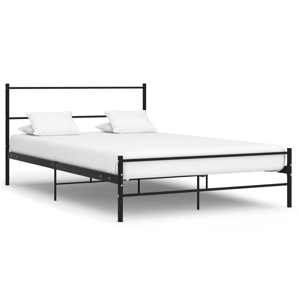 Sengestel 140 x 200 cm metal sort
