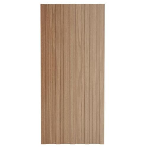 Tagplader 12 stk. 100x45 cm galvaniseret stål lyst træ