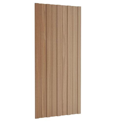 Tagplader 12 stk. 100x45 cm galvaniseret stål lyst træ