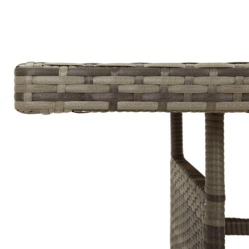 Havebord 160x70x72 cm polyrattan og massivt akacietræ grå