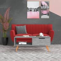Sofabord 100x49,5x43 cm spånplade betongrå