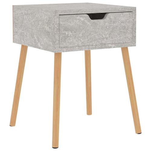 Sengebord 40x40x56 cm spånplade betongrå