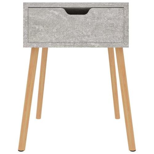 Sengebord 40x40x56 cm spånplade betongrå